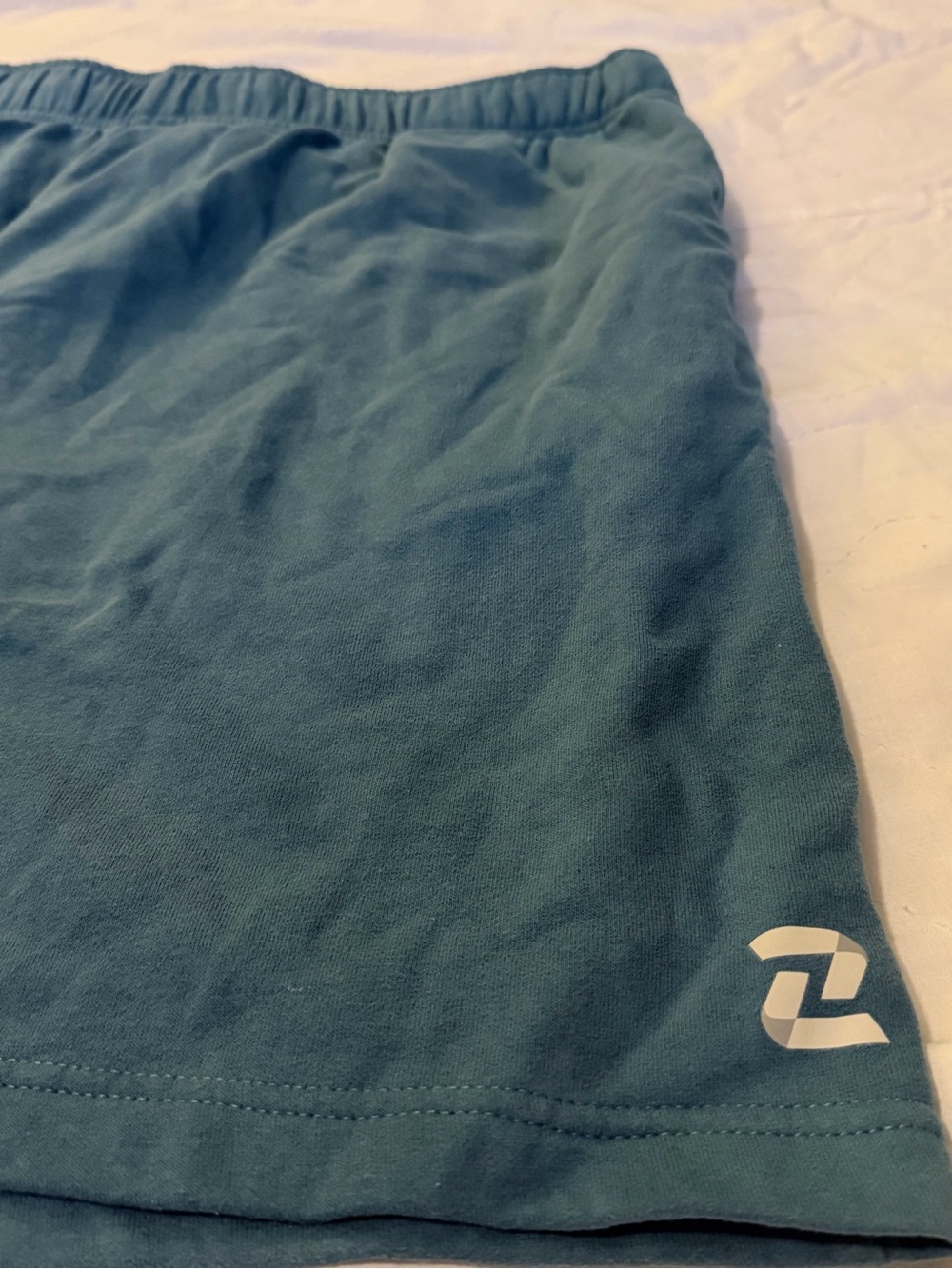 ZELOS Men's Teal Athletic Shorts with Logo